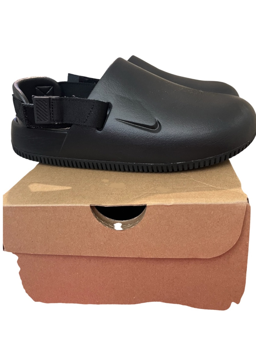 Nike Kids Black Slip-On Clog with Back Strap